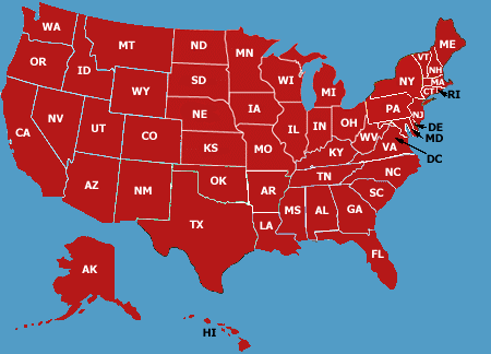 Clickable Map of the United States
